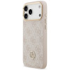 Capa MagSafe Guess 4G Strass Logo para Apple iPhone 18 Pro Max / 17 Pro Max, cor-de-rosa