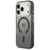 Capa MagSafe Guess IML Gradient Triangle Logo para Apple iPhone 18 Pro Max / 17 Pro Max, preta