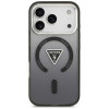 Capa MagSafe Guess IML Gradient Triangle Logo para Apple iPhone 18 Pro Max / 17 Pro Max, preta