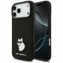 Capa Karl Lagerfeld Silicone Choupette Metal Pin para Apple iPhone 18 Pro Max / 17 Pro Max, preta