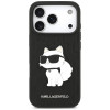 Capa Karl Lagerfeld Saffiano Mono Patch Choupette para Apple iPhone 18 Pro / 17 Pro, preta