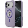Capa MagSafe com anel Karl&Choupette em silicone Karl Lagerfeld para Apple iPhone 18 Pro Max / iPhone 17 Pro Max, roxa