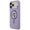 Capa MagSafe com anel Karl&Choupette em silicone Karl Lagerfeld para Apple iPhone 18 Pro Max / iPhone 17 Pro Max, roxa