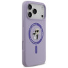 Capa MagSafe com anel Karl&Choupette em silicone Karl Lagerfeld para Apple iPhone 18 Pro Max / iPhone 17 Pro Max, roxa
