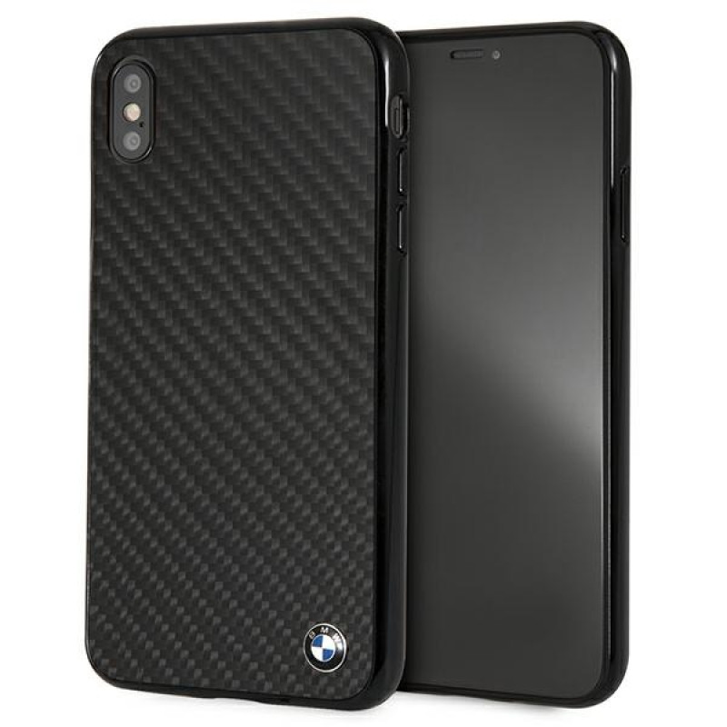 Capa rígida BMW BMHCI65MBC Signature Carbon para Apple iPhone XS Max, preta