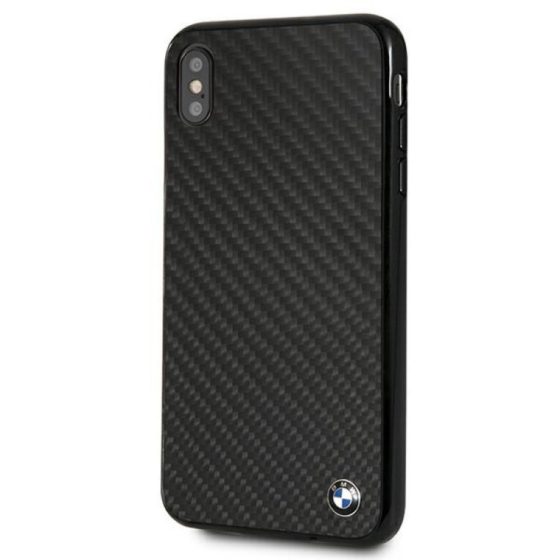 Capa rígida BMW BMHCI65MBC Signature Carbon para Apple iPhone XS Max, preta
