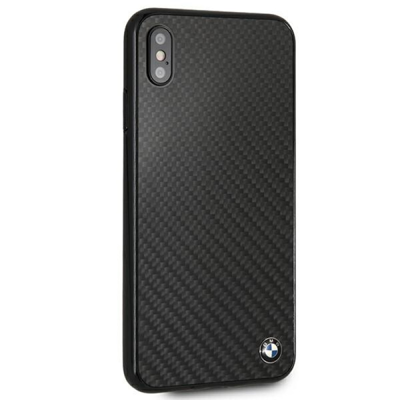 Capa rígida BMW BMHCI65MBC Signature Carbon para Apple iPhone XS Max, preta