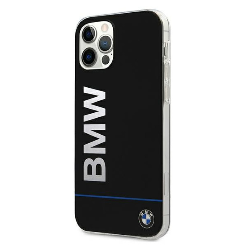 Capa rígida BMW BMHCP12MPCUBBK Signature com logótipo impresso para Apple iPhone 12 / 12 Pro, preta