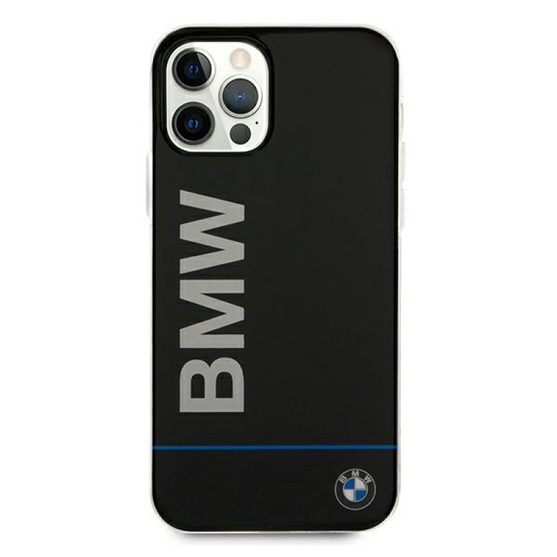 Capa rígida BMW BMHCP12MPCUBBK Signature com logótipo impresso para Apple iPhone 12 / 12 Pro, preta