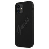 Capa rígida Guess GUHCP12SLSVSBK Script Vintage para Apple iPhone 12 mini 5.4 inch, preta/preta