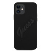 Capa rígida Guess GUHCP12SLSVSBK Script Vintage para Apple iPhone 12 mini 5.4 inch, preta/preta