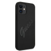 Capa rígida Guess GUHCP12SLSVSBK Script Vintage para Apple iPhone 12 mini 5.4 inch, preta/preta