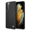 Capa rígida BMW BMHCS21MSLLBK Signature Logo Imprint para Samsung Galaxy S21+, preta