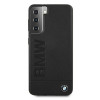 Capa rígida BMW BMHCS21MSLLBK Signature Logo Imprint para Samsung Galaxy S21+, preta