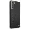 Capa rígida BMW BMHCS21MSLLBK Signature Logo Imprint para Samsung Galaxy S21+, preta