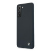 BMW BMHCS21MSILNA Capa rígida Signature em silicone para Samsung Galaxy S21+, azul-marinho