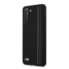 BMW BMHCS21MSIVTBK Capa Silicone Stripes M Collection para Samsung Galaxy S21+, Preto
