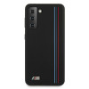 BMW BMHCS21MSIVTBK Capa Silicone Stripes M Collection para Samsung Galaxy S21+, Preto