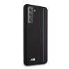 BMW BMHCS21MSIVTBK Capa Silicone Stripes M Collection para Samsung Galaxy S21+, Preto