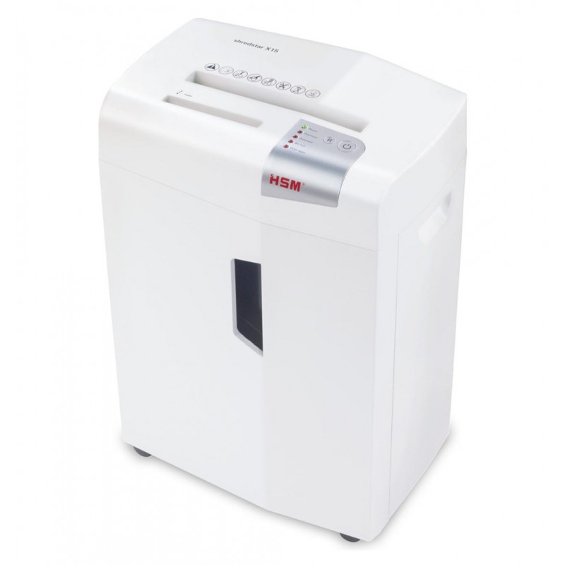HSM shredstar X15 Destruidora de documentos, 30 L, corte em partículas 4x37 mm (P-4), branca