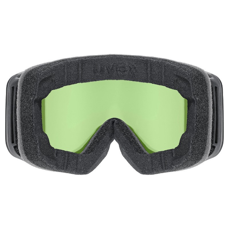 Óculos de esqui para crianças UVEX pwdr FM, preto/rosa/verde/transparente