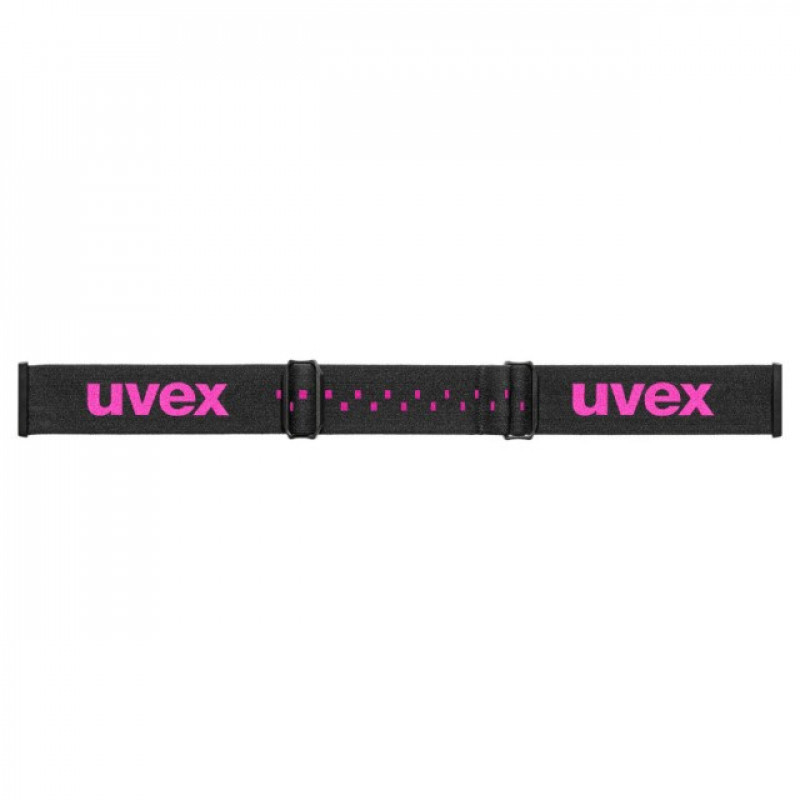 Óculos de esqui para crianças UVEX pwdr FM, preto/rosa/verde/transparente