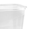 Conjunto de recipientes para alimentos keeeper Fredo Fresh, 3 x 1,0 L, retangular, base transparente, tampa cinzenta