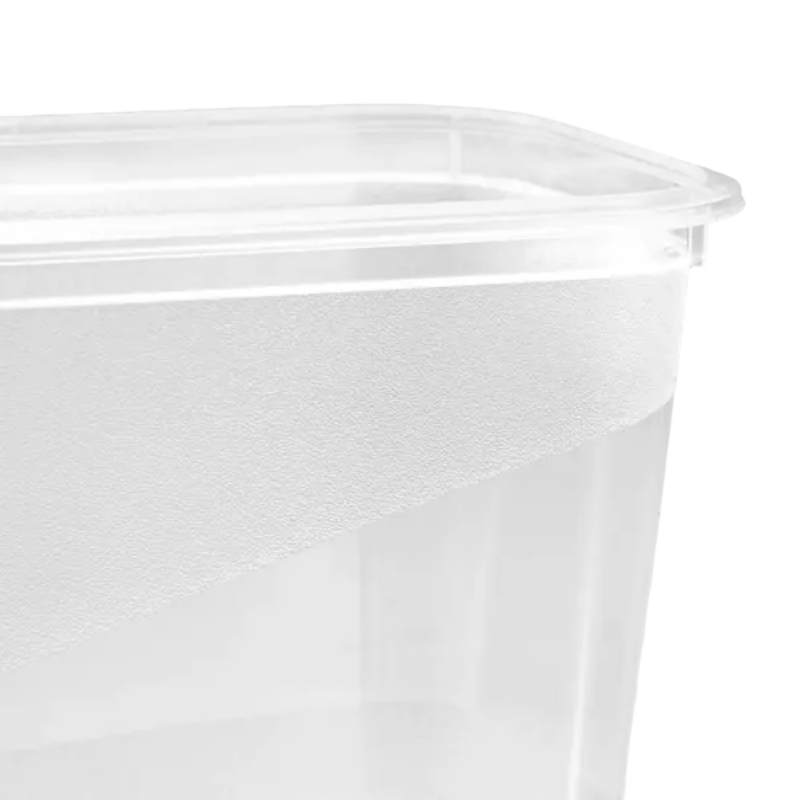 Conjunto de recipientes para alimentos keeeper Fredo Fresh, 3 x 1,0 L, retangular, base transparente, tampa cinzenta