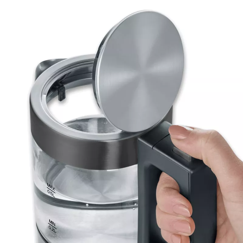 Chaleira elétrica mini de vidro Severin 9387, 0,5 l