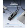 ICY BOX IB-AC6110a Hub USB 3.2 Gen 2 de 10 portas com porta de carregamento, 12 V