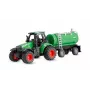 Trator metálico Amewi com atrelado-cisterna, 1:64, RTR, verde