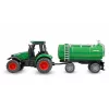Trator metálico Amewi com atrelado-cisterna, 1:64, RTR, verde
