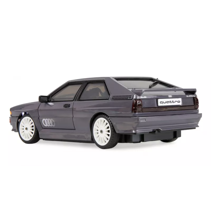 Carro RC Amewi Audi quattro 1980 on-road/drift com giroscópio, 4WD, 1:28, RTR, cinzento