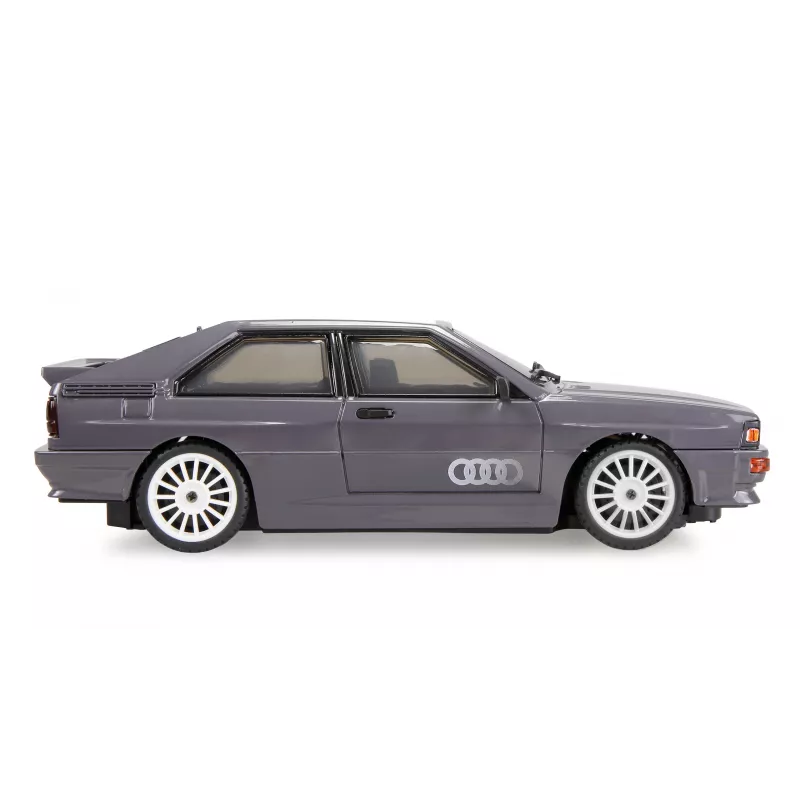 Carro RC Amewi Audi quattro 1980 on-road/drift com giroscópio, 4WD, 1:28, RTR, cinzento