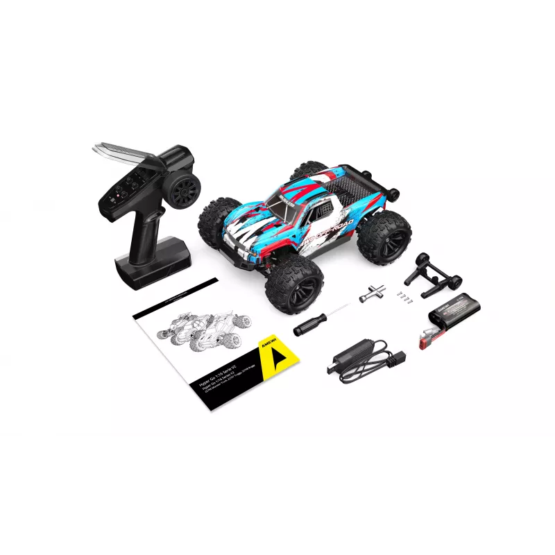 Amewi Hyper Go Monster Truck V2 brushless 4WD, 1:16, RTR, azul/branco