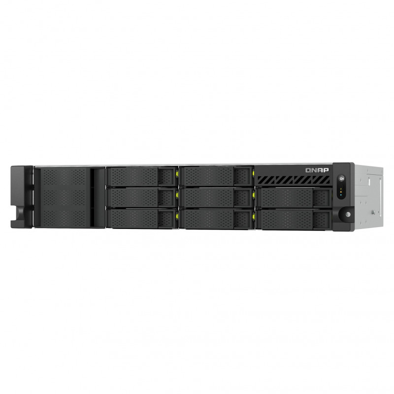 QNAP TS-h1073BXeU-RP-8G NAS em rack 2U, Ryzen Embedded V1780B, 8 GB DDR4, fonte de alimentação redundante
