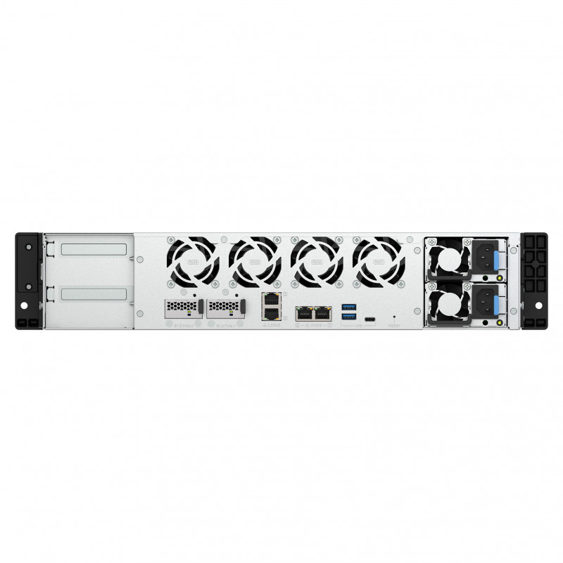 QNAP TS-h1073BXeU-RP-8G NAS em rack 2U, Ryzen Embedded V1780B, 8 GB DDR4, fonte de alimentação redundante