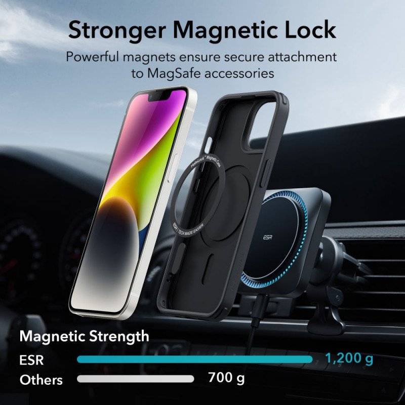Capa ESR Classic Hybrid HaloLock MagSafe para Apple iPhone 14 Plus / 15 Plus, ESR564, preta