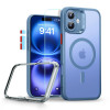 Conjunto ESR Classic Pro HaloLock MagSafe com capa e vidro temperado para Apple iPhone 16, azul fosco