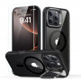 Capa ESR Classic Hybrid Kickstand HaloLock MagSafe com vidro temperado para Apple iPhone 16 Pro, transparente/preto