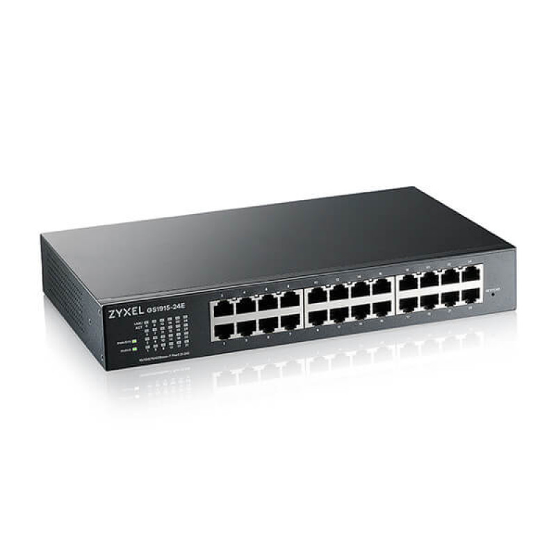 Zyxel GS1915-26v2 comutador inteligente GbE de 26 portas, 24x GbE RJ45 e 2x SFP, para rack, sem ventoinha (GS1915-26V2-EU0101F)
