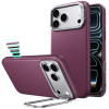 Capa ESR Leather Kickstand MagSafe para Apple iPhone 17 Pro / 18 Pro, Deep Burgundy
