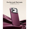 Capa ESR Leather Kickstand MagSafe para Apple iPhone 17 Pro / 18 Pro, Deep Burgundy