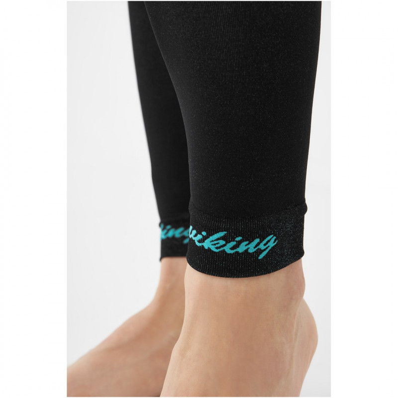 Conjunto de roupa interior termoativa para mulher Viking Ilsa, preto-verde, tamanho M