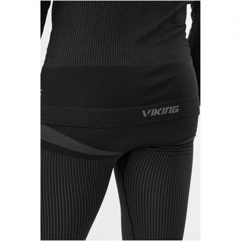 Conjunto de camada base térmica ativa para homem Viking Dante, preto, tamanho L