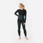 Conjunto de roupa interior termoativa para mulher Viking Ilsa, preto-verde, tamanho S