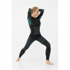 Conjunto de roupa interior termoativa para mulher Viking Ilsa, preto-verde, tamanho S