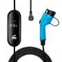 Carregador para automóvel elétrico Akyga AK-EC-18 Tipo 1 LCD, monofásico 16 A 3,8 kW, 5 m