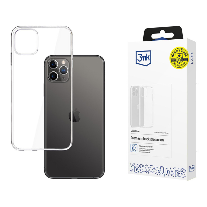 Capa 3MK Clear Case para Apple iPhone 11 Pro Max, transparente