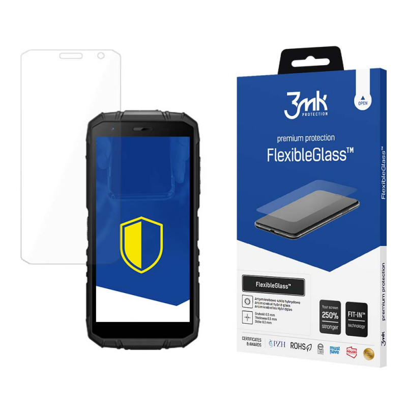 Protetor de ecrã em vidro híbrido 3MK FlexibleGlass para Doogee S41 Pro